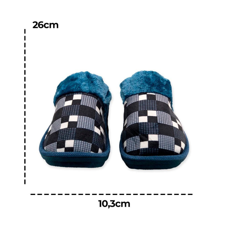 Pantufa Masculina Xadrez com FRETE GRÁTIS